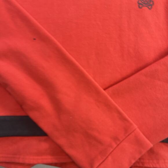 Psycho Bunny Comfy Lounge Hoodie SIZE S Red Soft Knit Pullover Relaxed Crop - Picture 2 of 8